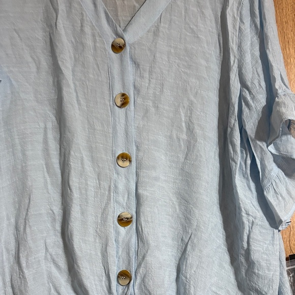 NWT Alyx Sky Blue Button-Down Women's Shirt - Picture 6 of 8